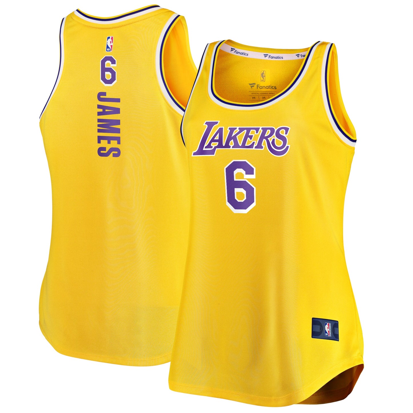 LeBron James Los Angeles Lakers Fanatics Branded Women's 2021/22 Fast Break Tank Jersey - Icon Edition - Gold