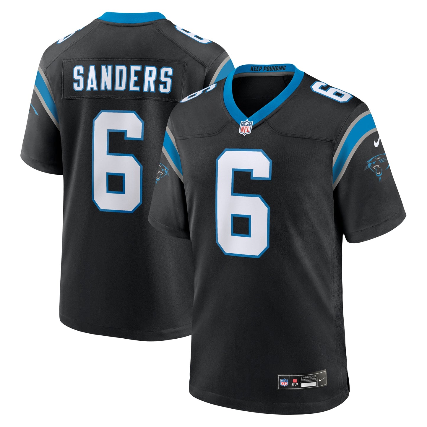 Miles Sanders Carolina Panthers Nike Game Player Jersey - Black
