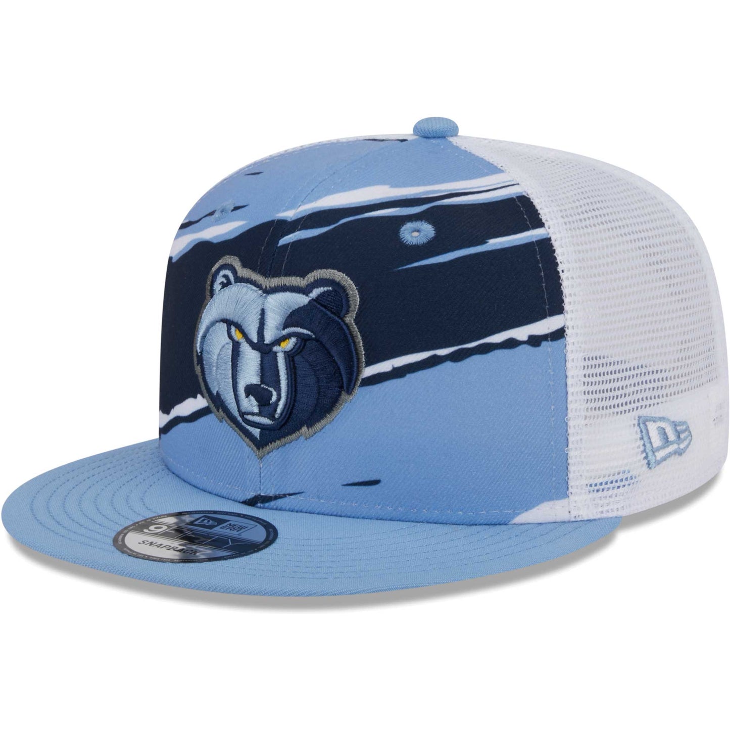 Memphis Grizzlies New Era Tear Trucker 9FIFTY Adjustable Hat - Light Blue/White