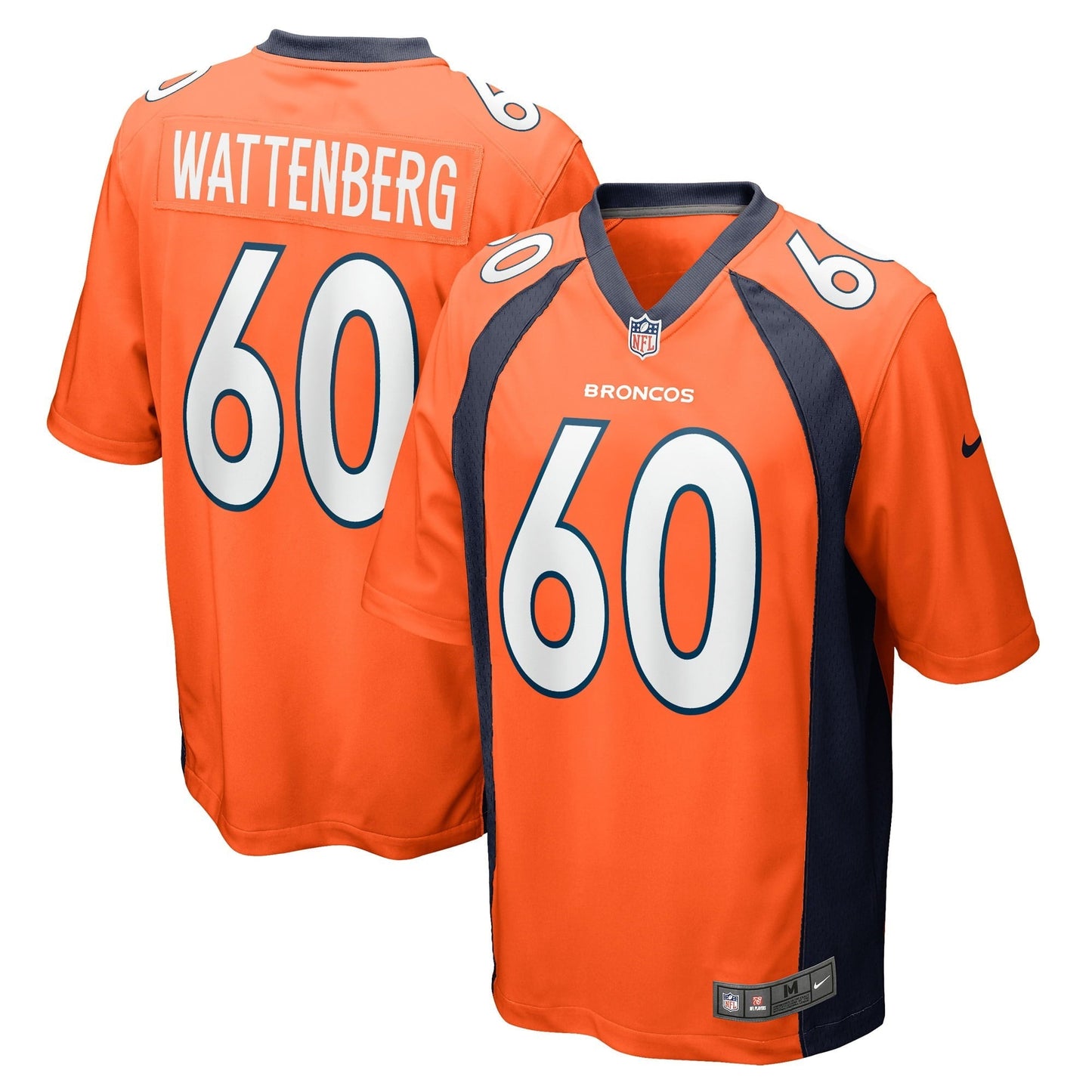 Men's Nike Luke Wattenberg Orange Denver Broncos Game Player Jersey