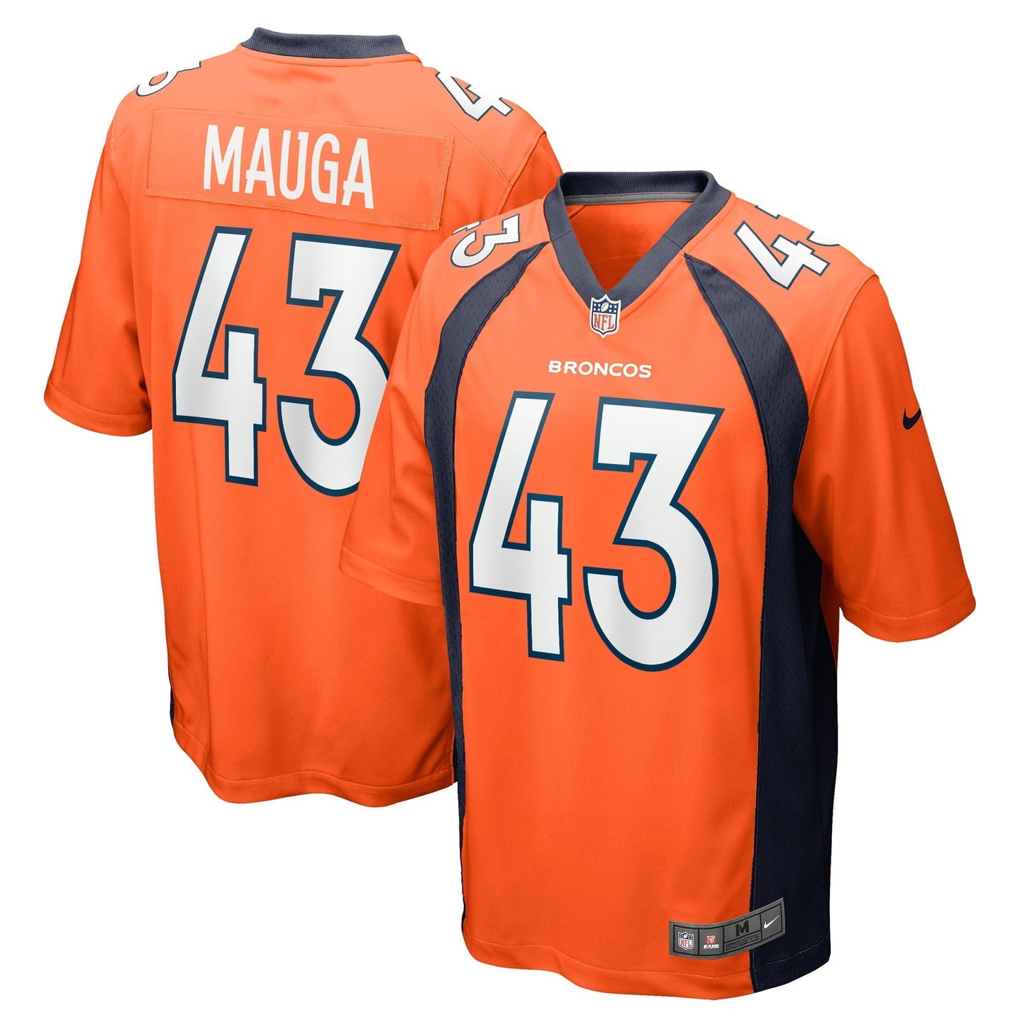 Men's Nike Kana'i Mauga Orange Denver Broncos Game Player Jersey
