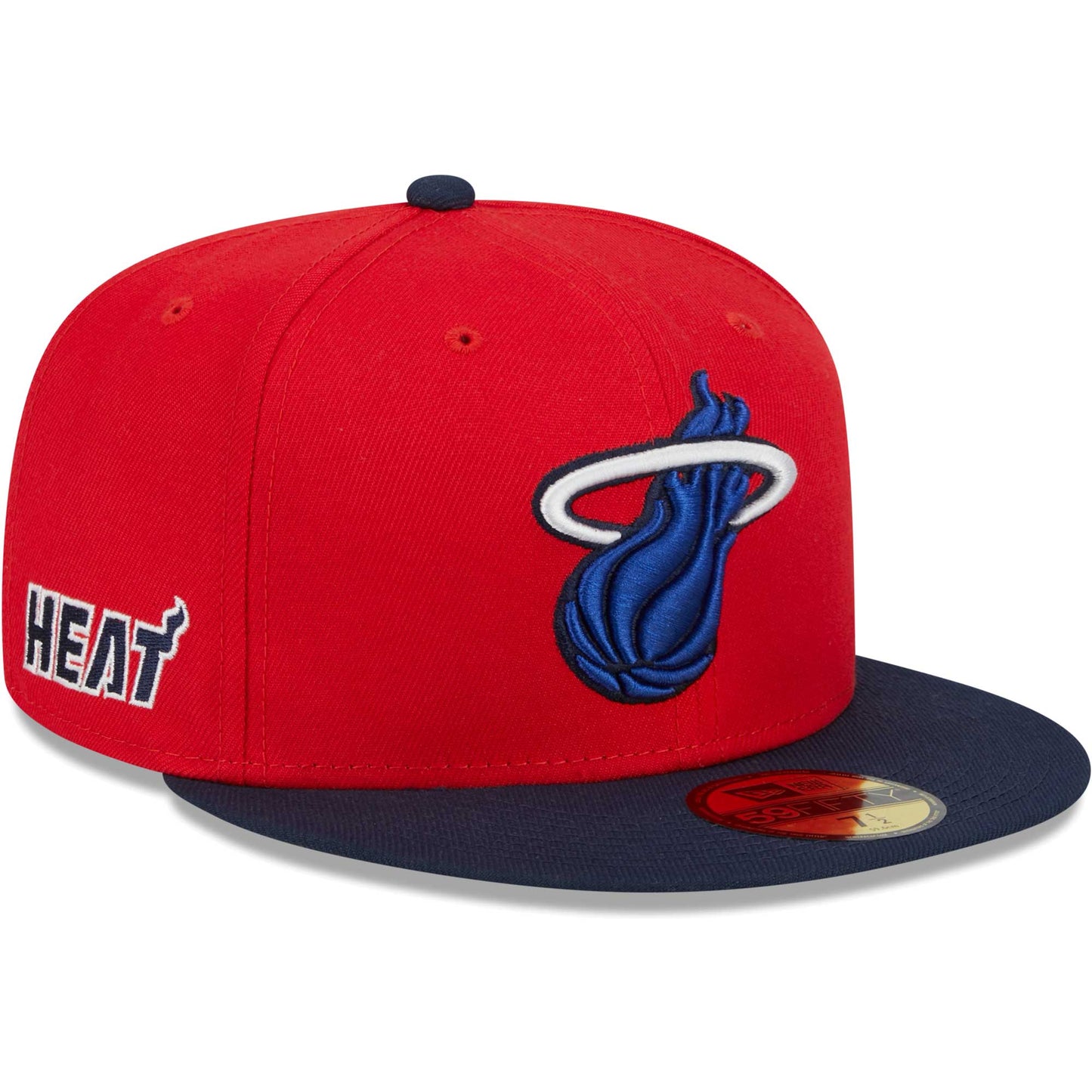 Miami Heat New Era 59FIFTY Fitted Hat - Red/Navy