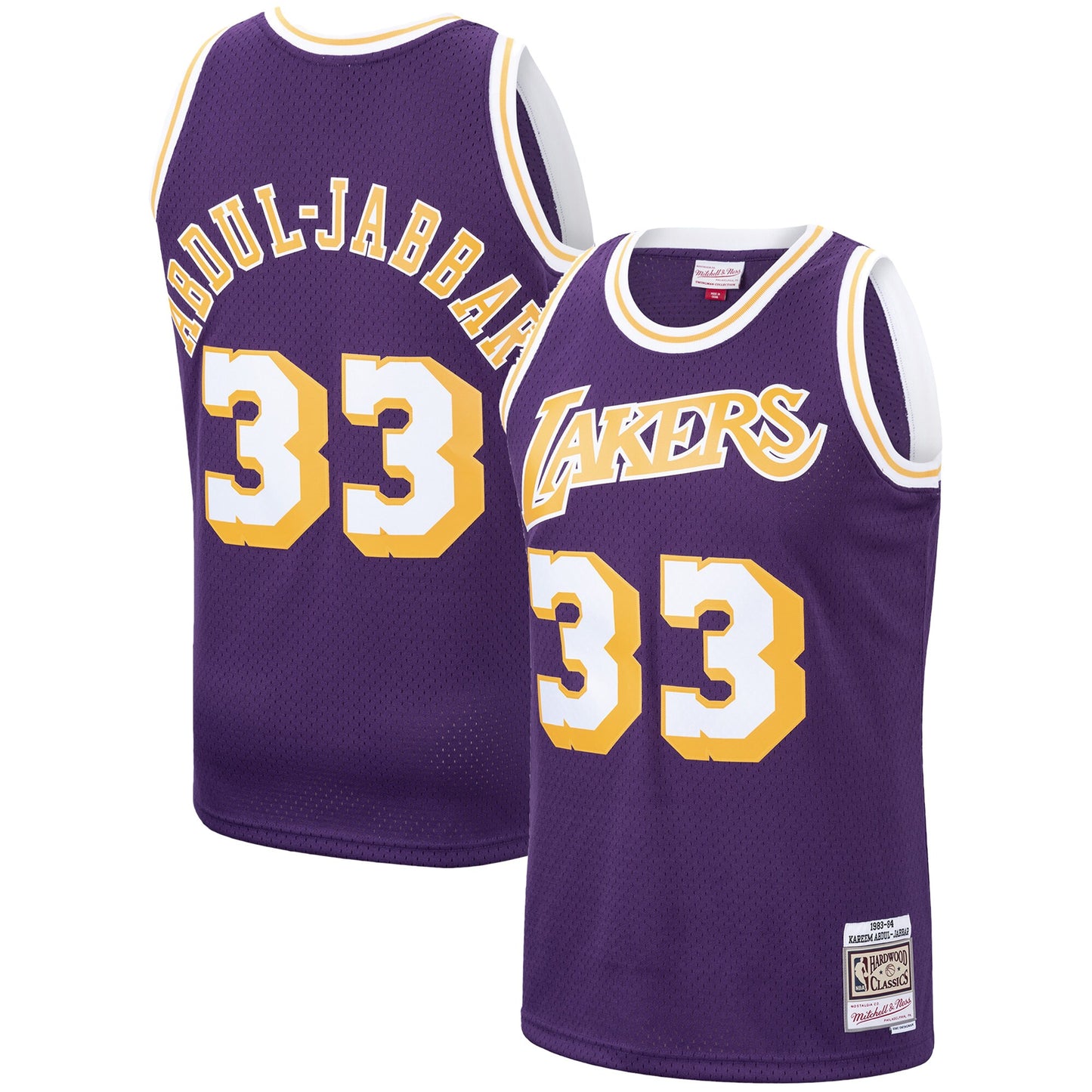 Kareem Abdul-Jabbar Los Angeles Lakers Mitchell & Ness Hardwood Classics Swingman Jersey - Purple