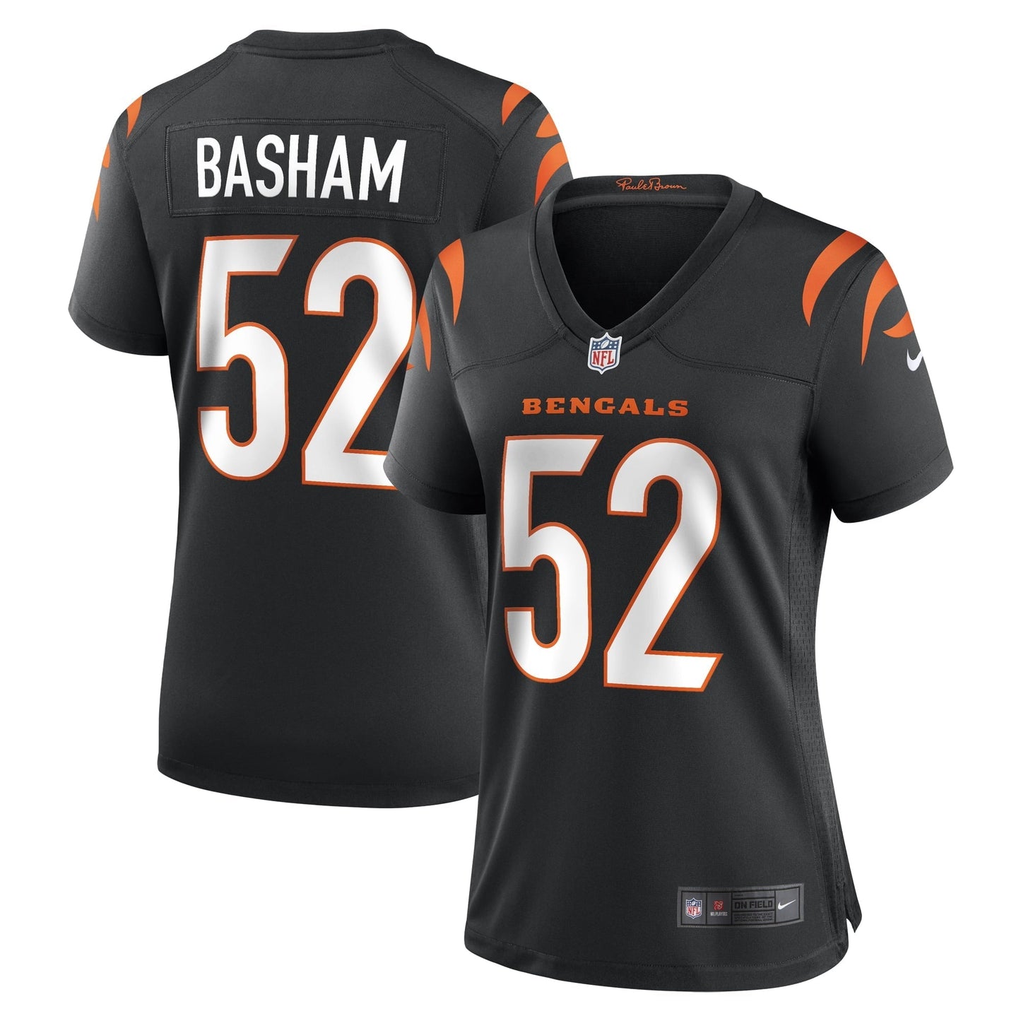 Women's Nike Tarell Basham Black Cincinnati Bengals Team Game Jersey