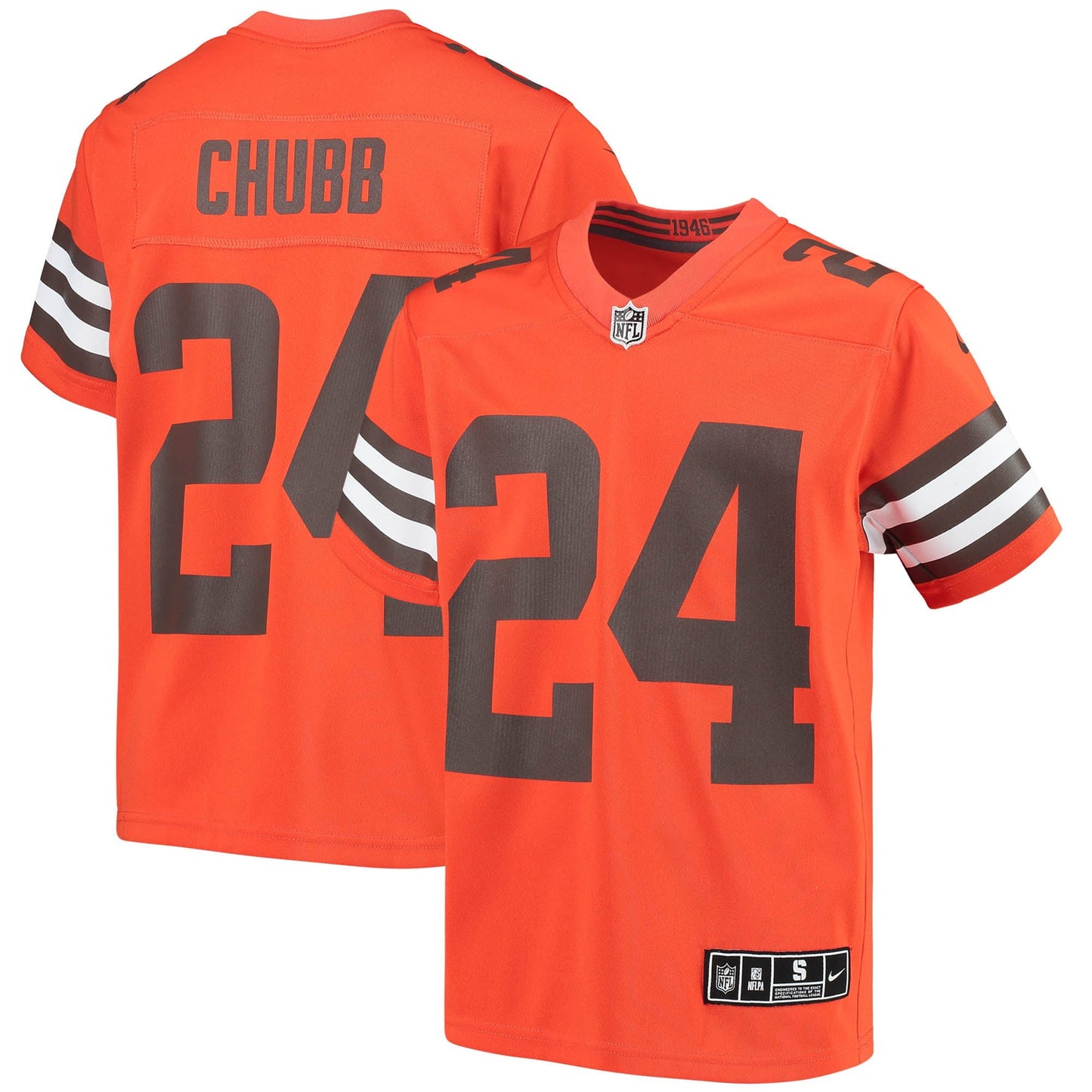 Youth Nike Nick Chubb Orange Cleveland Browns Inverted Team Game Jersey