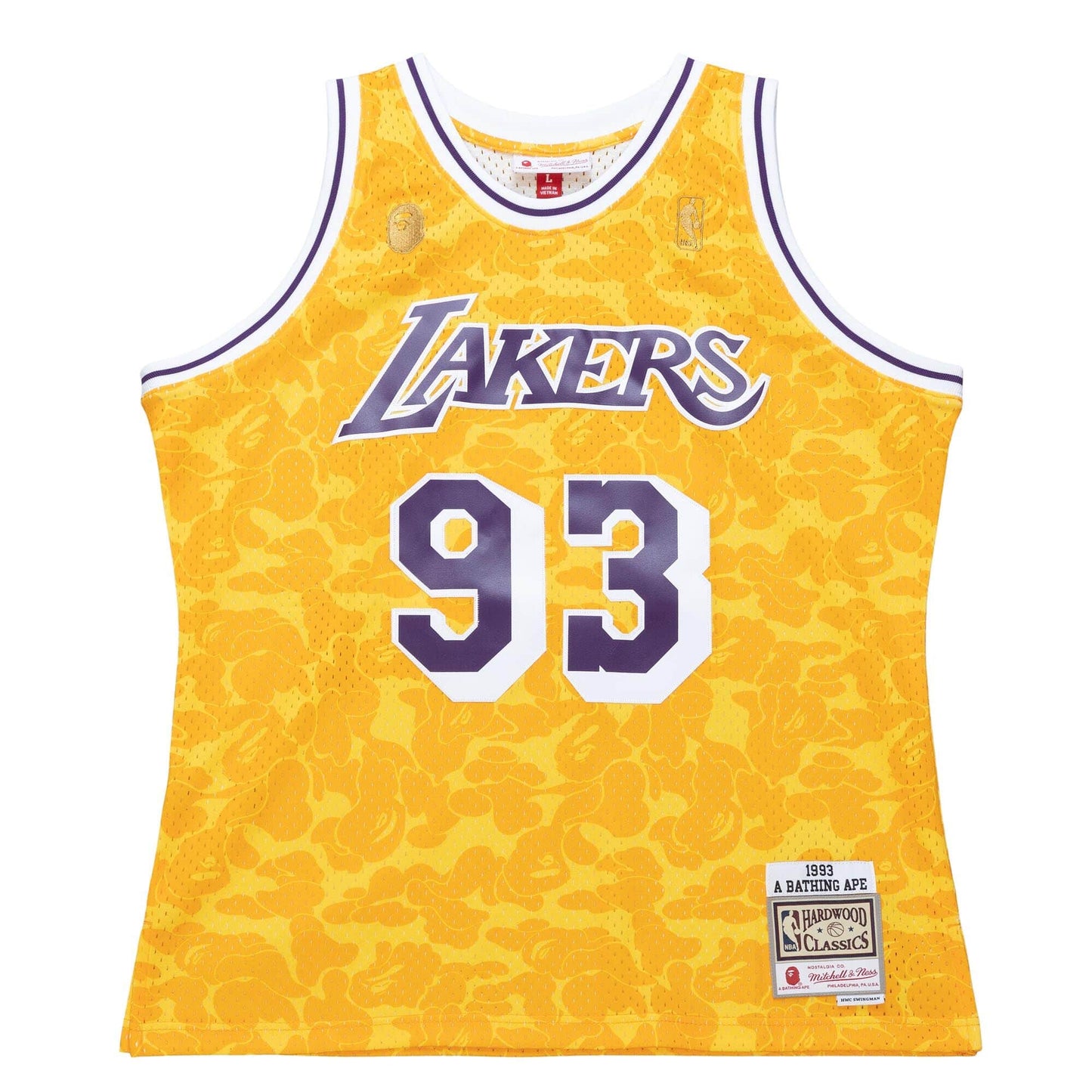 M&N x Bape Los Angeles Lakers Jersey