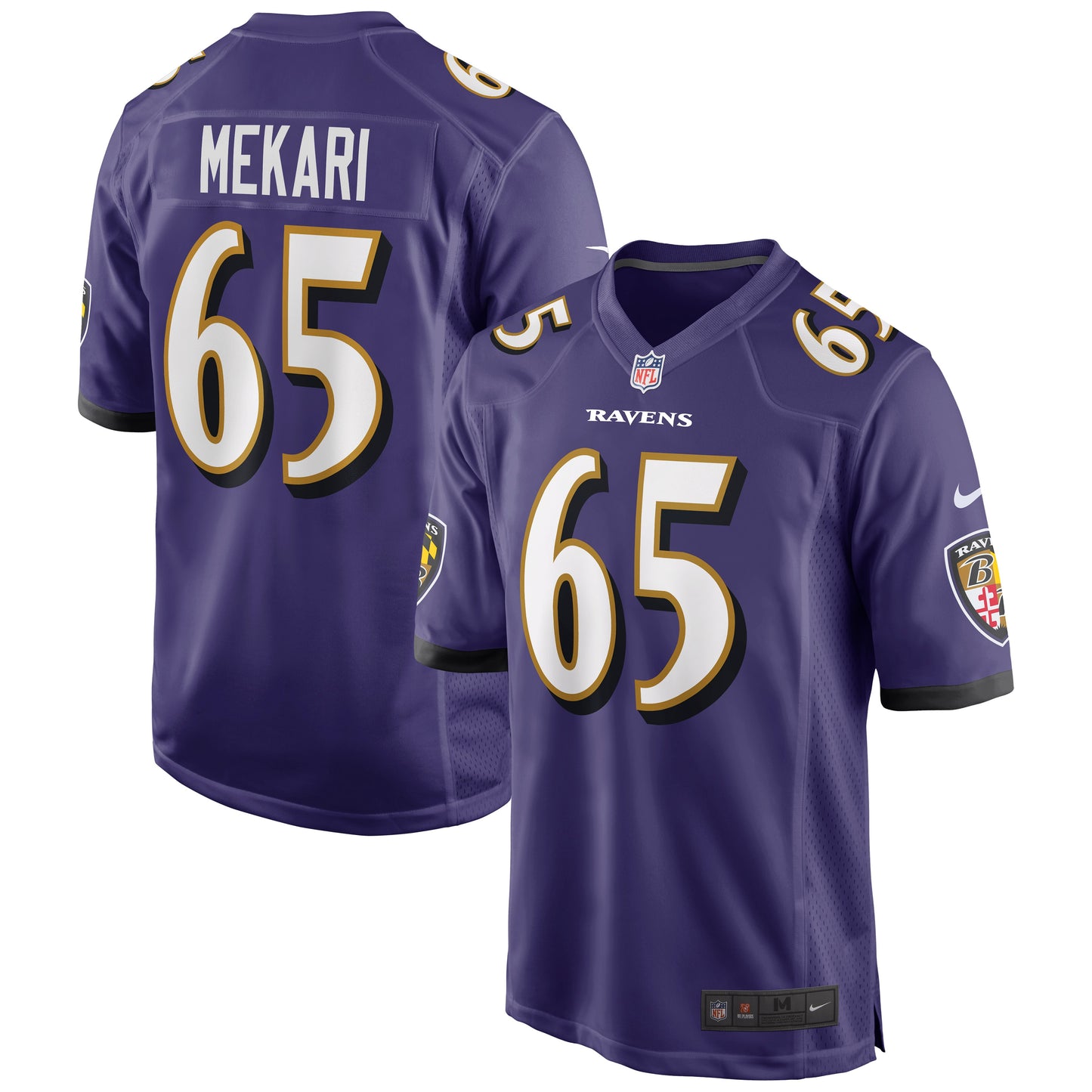 Patrick Mekari Baltimore Ravens Nike Game Player Jersey - Purple