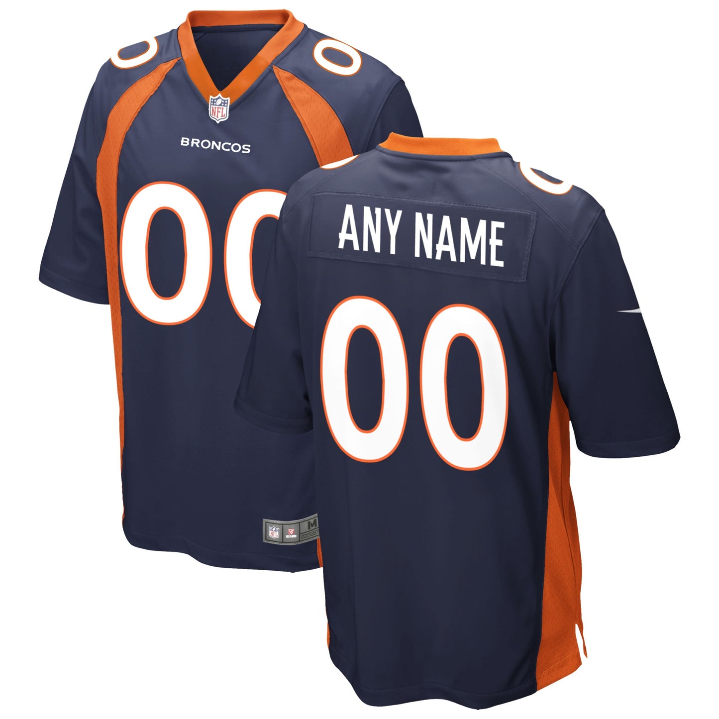 Denver Broncos Nike Alternate Custom Game Jersey - Navy
