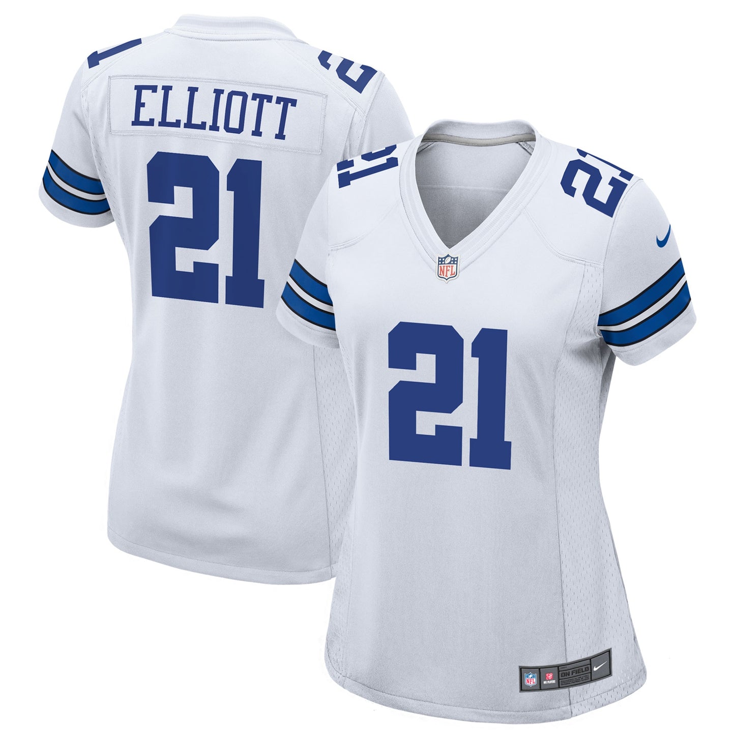 Ezekiel Elliott Dallas Cowboys Nike Women's Team Game Jersey - White