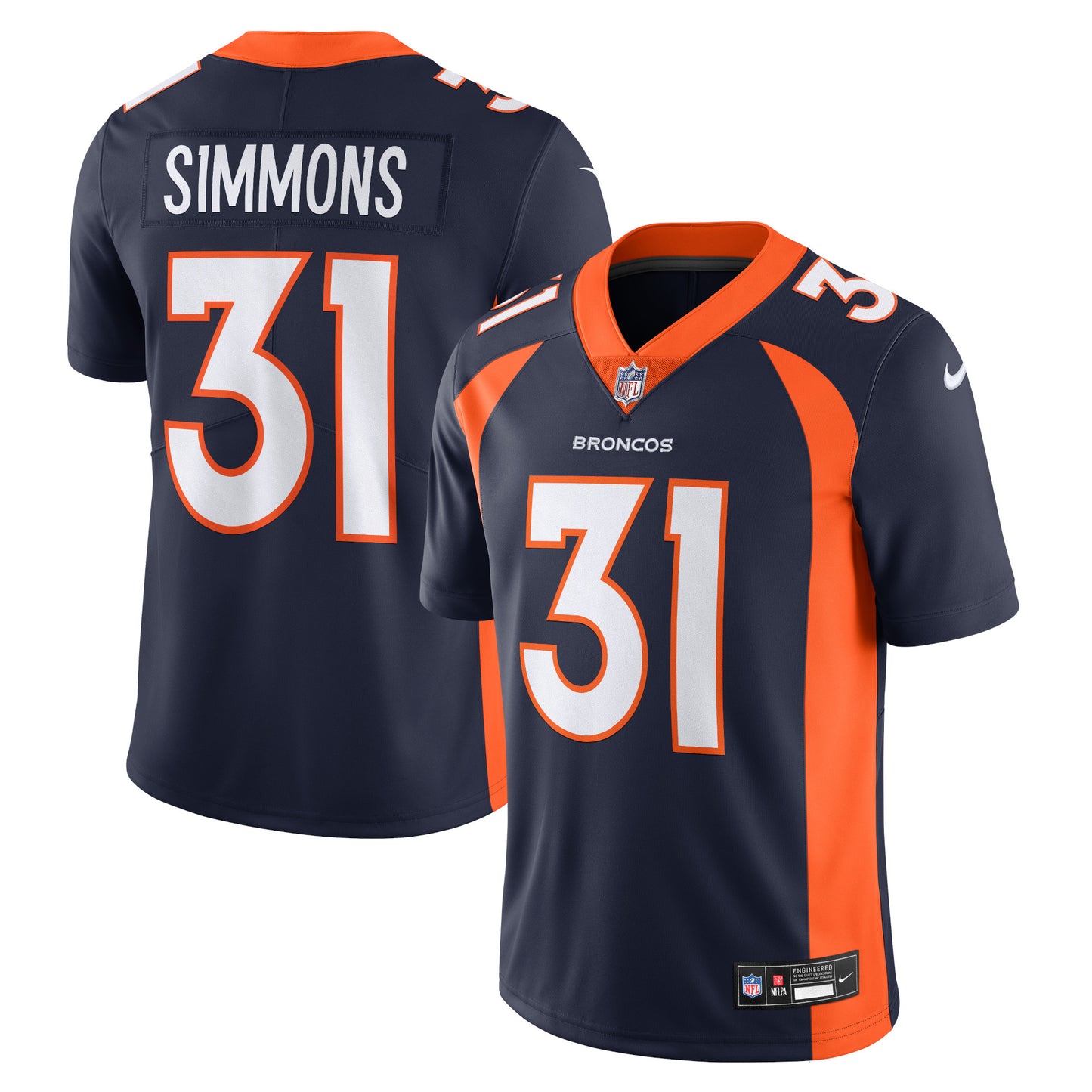 Justin Simmons Denver Broncos Nike Vapor Untouchable Limited Jersey - Navy