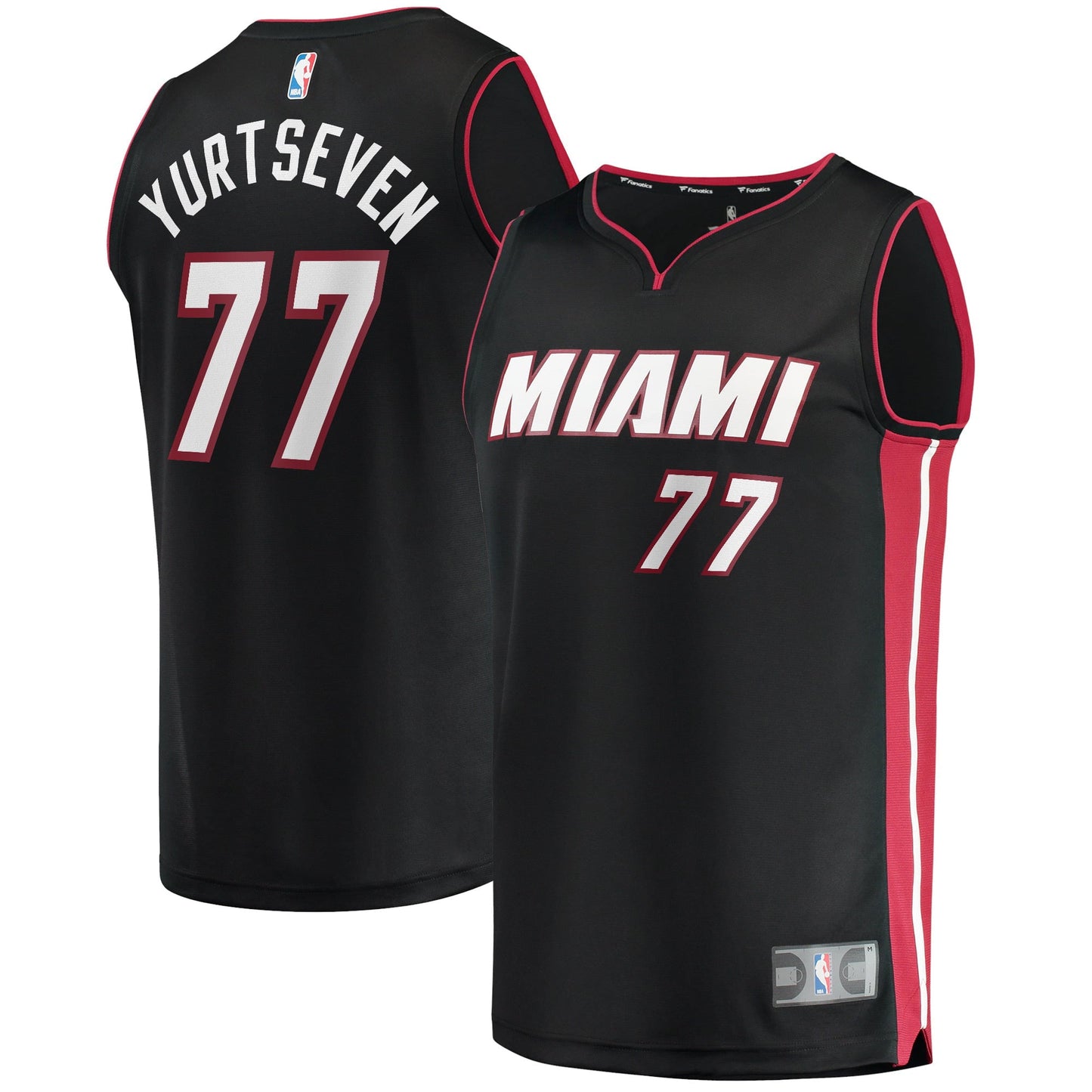 Men's Fanatics Branded Omer Yurtseven Black Miami Heat 2021/22 Fast Break Replica Jersey - Icon Edition