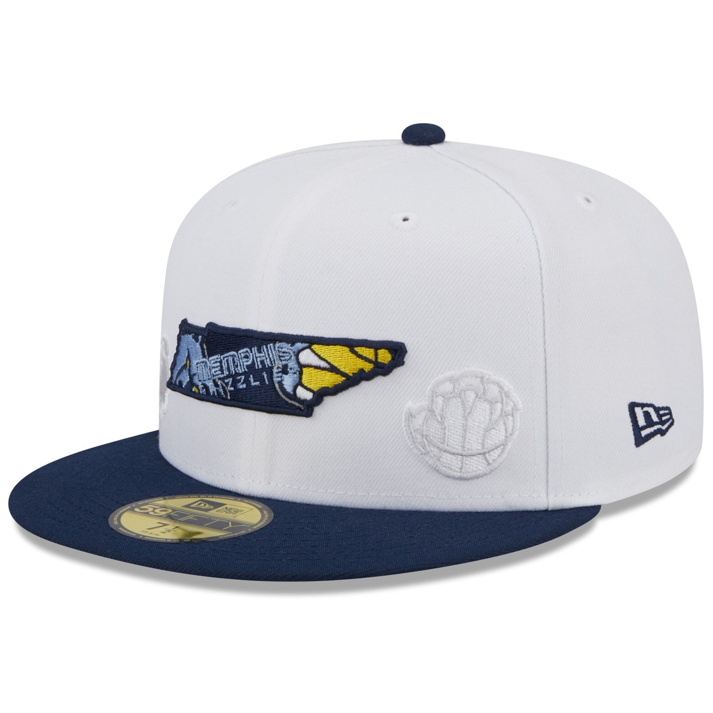 Memphis Grizzlies New Era State Pride 59FIFTY Fitted Hat - White/Navy