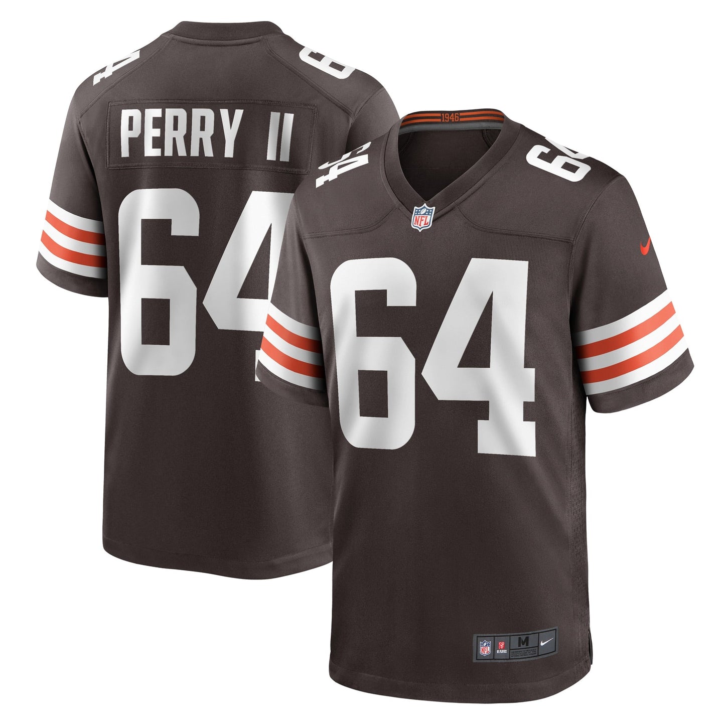 Men's Nike Roderick Perry II Brown Cleveland Browns Game Player Jersey