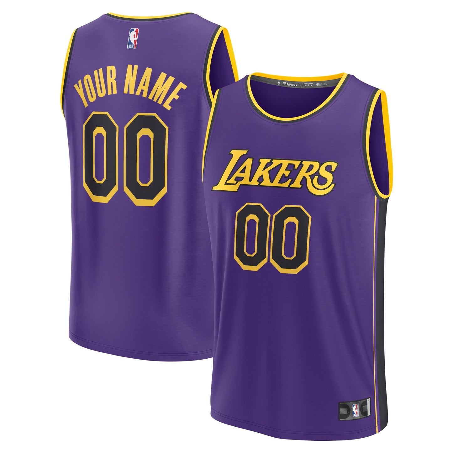 Los Angeles Lakers Fanatics Branded Youth Fast Break Replica Custom Jersey - Statement Edition - Purple