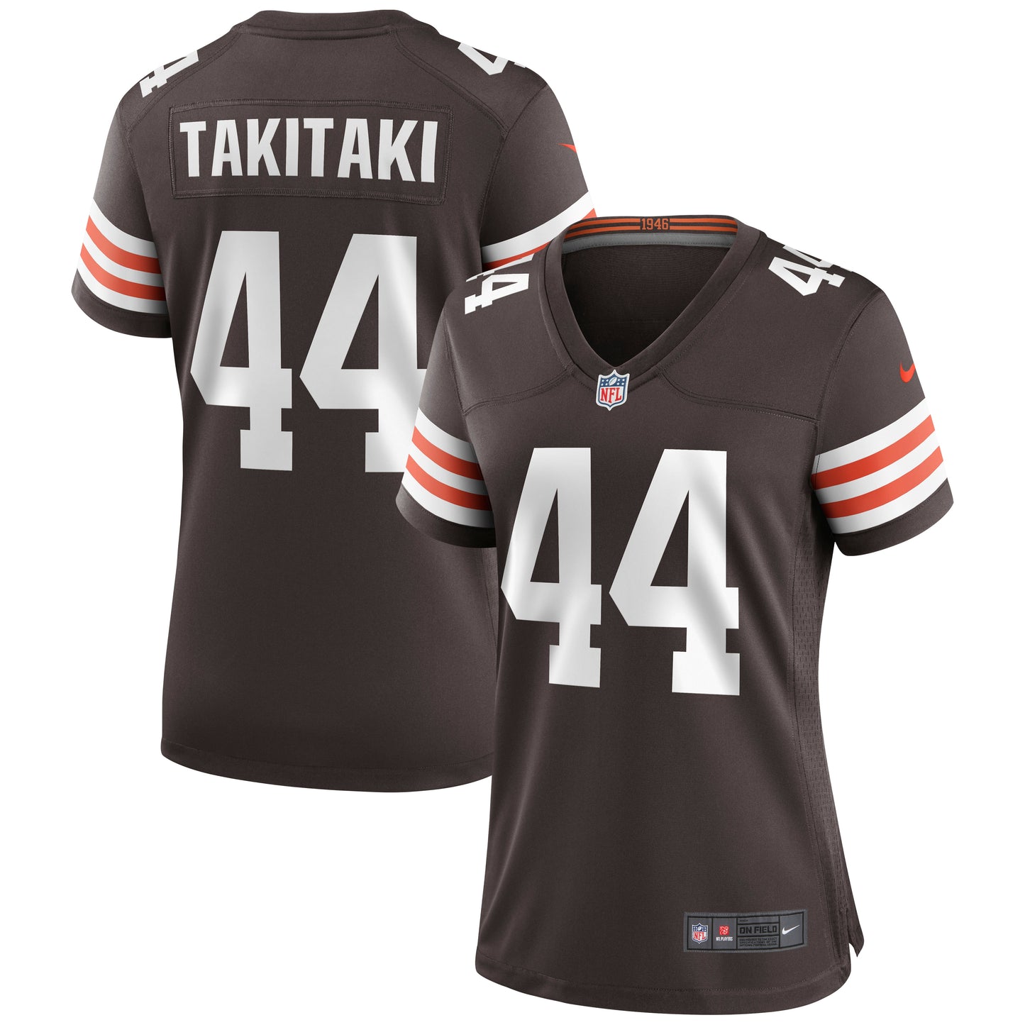 Sione Takitaki Cleveland Browns Nike Women's Game Jersey - Brown