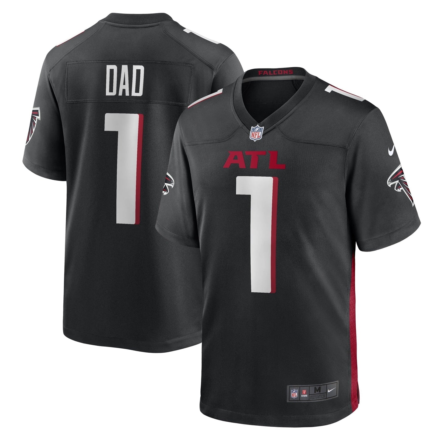 Men's Nike Number 1 Dad Black Atlanta Falcons Game Jersey