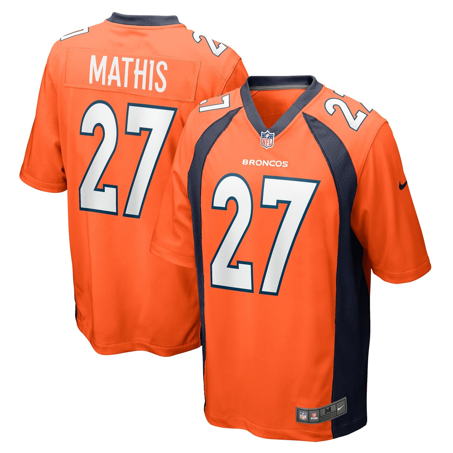 Damarri Mathis Denver Broncos Nike Game Player Jersey - Orange
