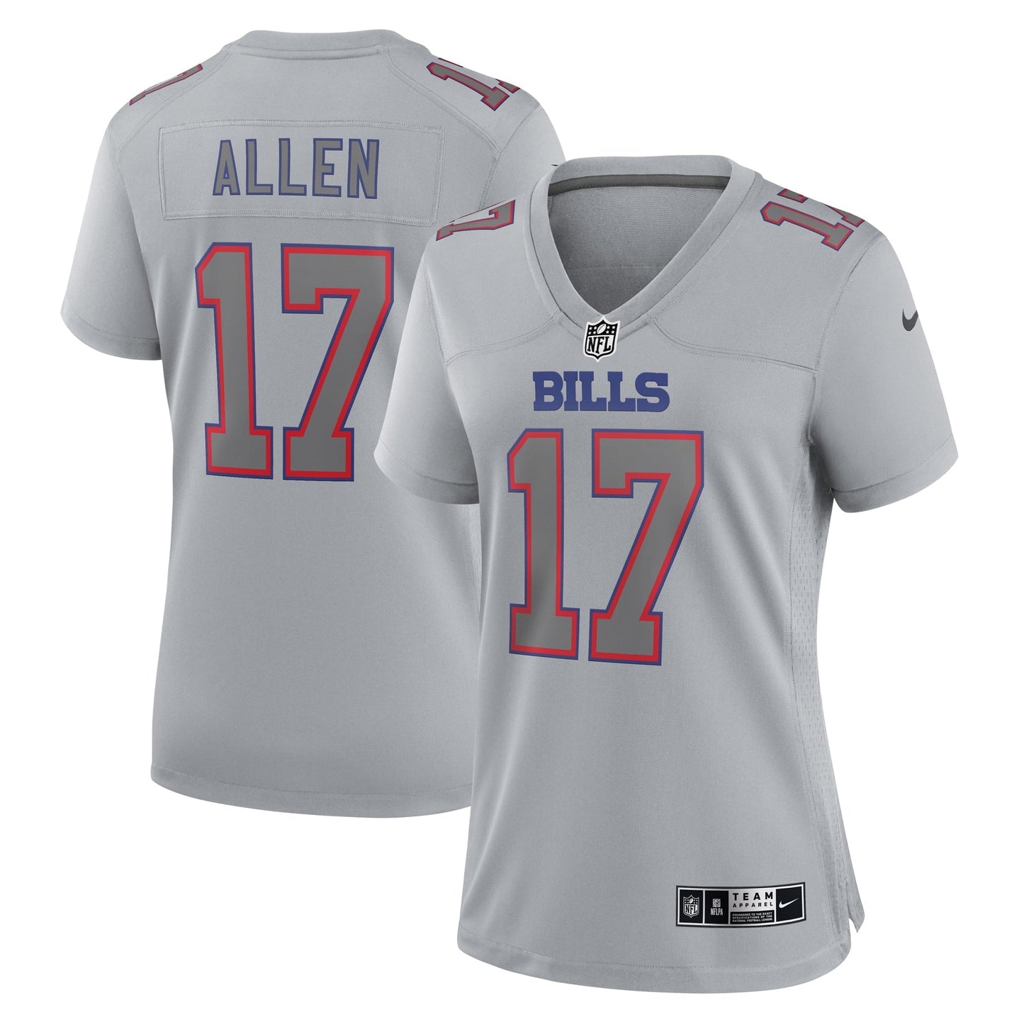 Women's Nike Josh Allen Gray Buffalo Bills Atmosphere Fashion Game Jersey