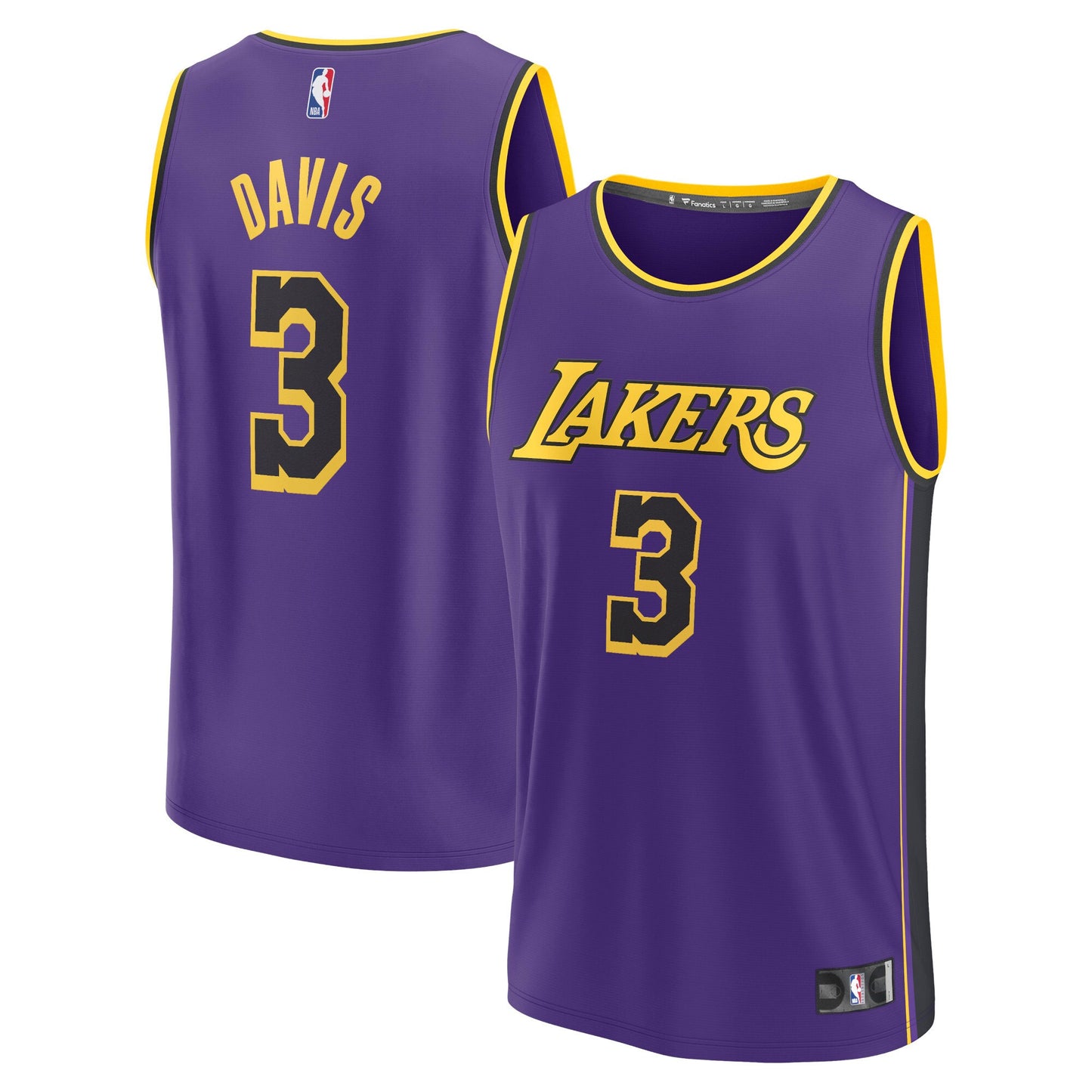 Anthony Davis Los Angeles Lakers Fanatics Branded Fast Break Replica Player Jersey - Statement Edition - Purple